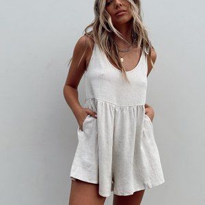 Princess Polly TAY ROMPER BEIGE